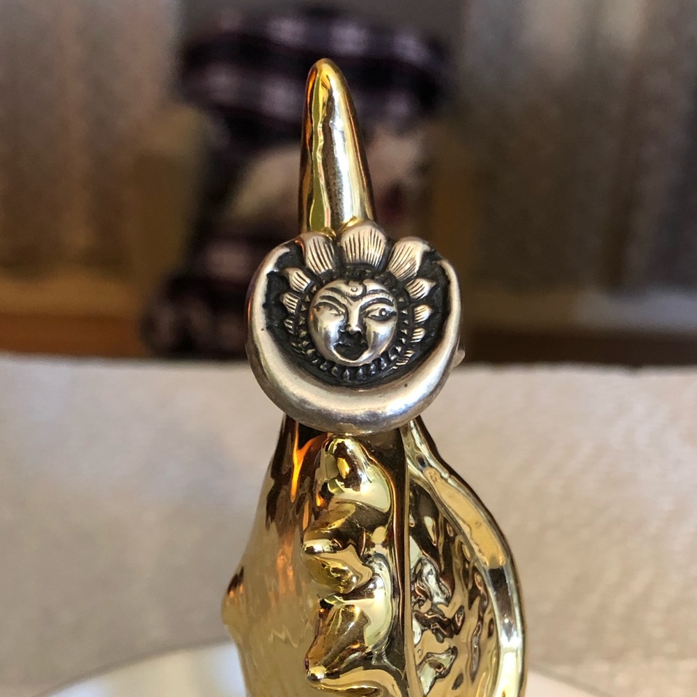 Silver sun ring